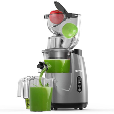 SiFENE Cold Press Juicer, Vertical, Slow Masticating, 3.3in Chute, Easy to Clean, Gray -  SIF8822gray