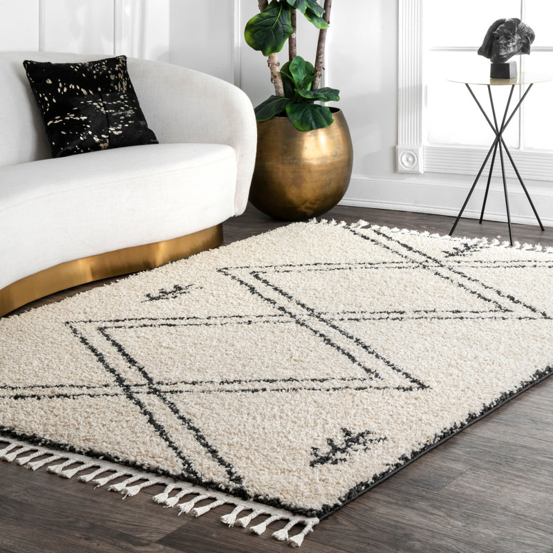 Tapis ivoire Hileman, Rectangle 6 pi 7 po x 9 pi