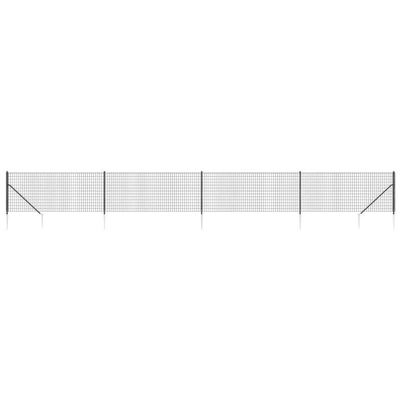 Centralia Anthracite Metal Fence Panels, 1000cm W x 110cm H