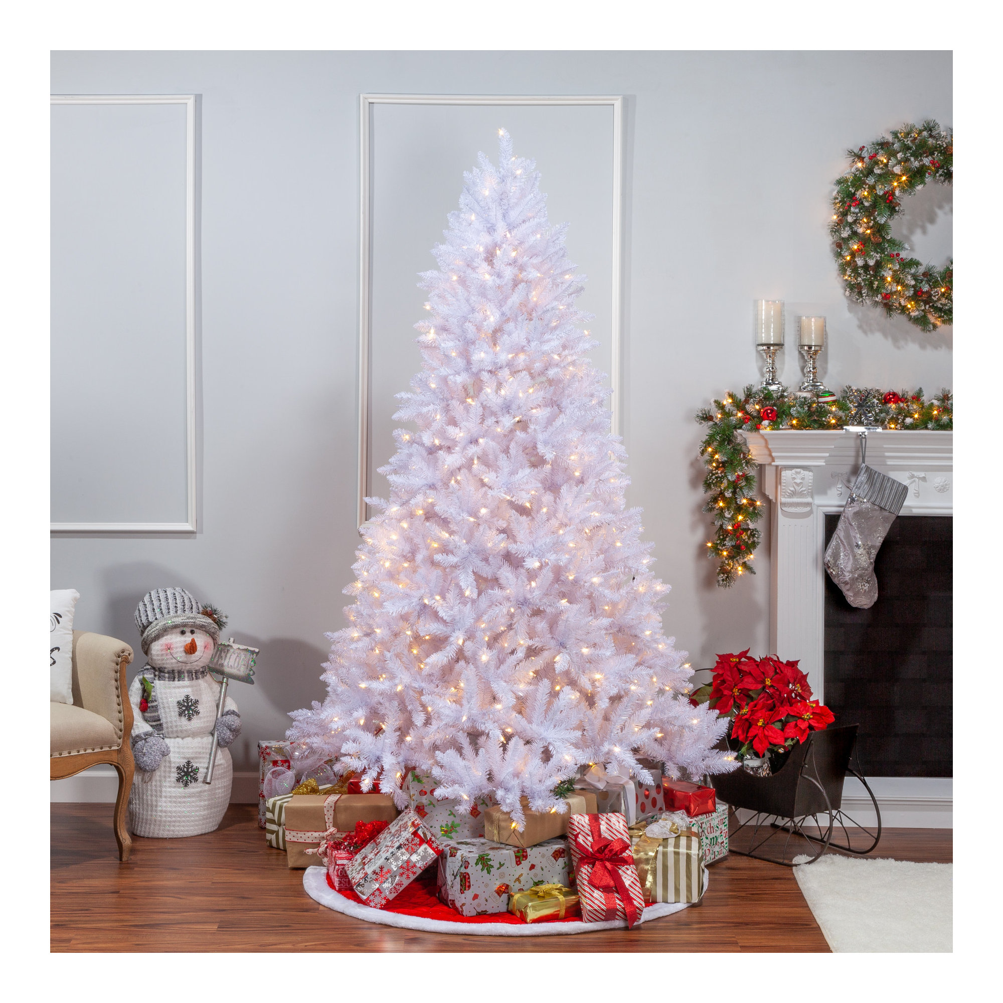 90' Lighted Artificial Pine Christmas Tree