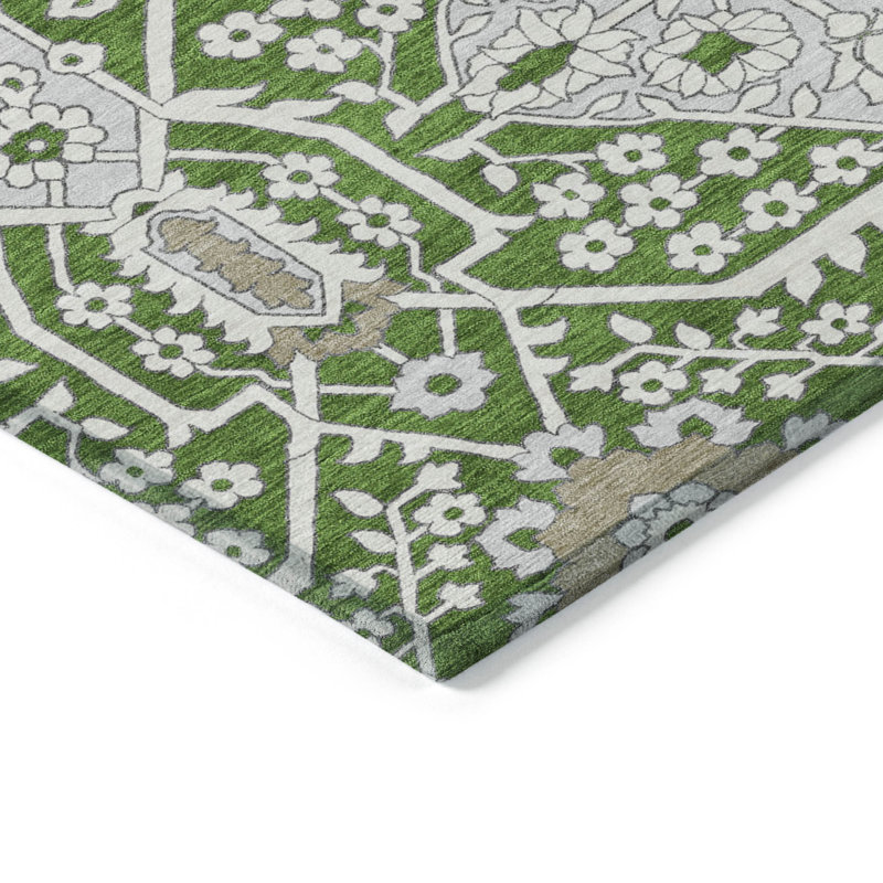 Malek Floral Indoor / Outdoor Rug, Runner 2'3" x 7'6"