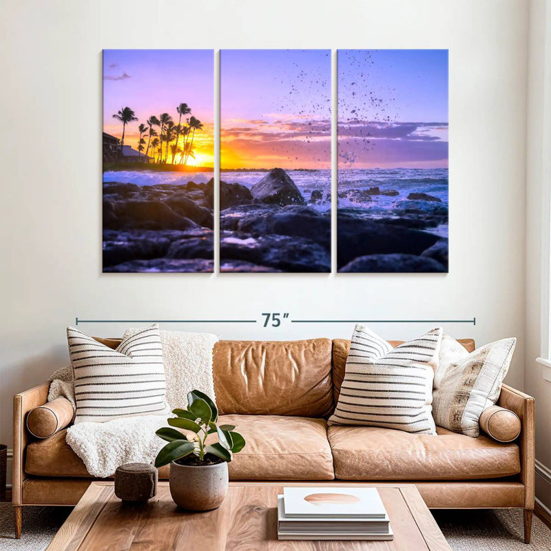 Gillard Kauai - lever de soleil mauve, H 14 po x l 23 po
