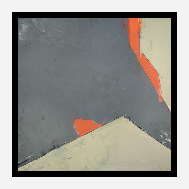 Geo III by John Beard - Artist Enhanced Canvas Print, 38" H x 38" W x 2" D, Brown Floater Framed Canvas