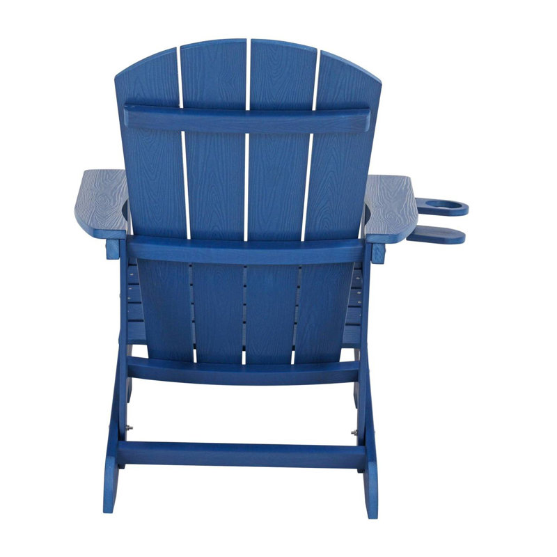 Méridienne d'extérieur durable toutes saisons avec porte-gobelet intégré, Marine