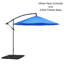 Parasol extérieur en porte-à-faux décalé 10 pi avec abat-jour à manivelle remplissable pour terrasse ou bord de piscine par Pure Garden (bleu brillant)-1893081128