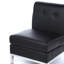 Chaise de réception en similicuir avec structure en métal l 23 po Allyce-29470926