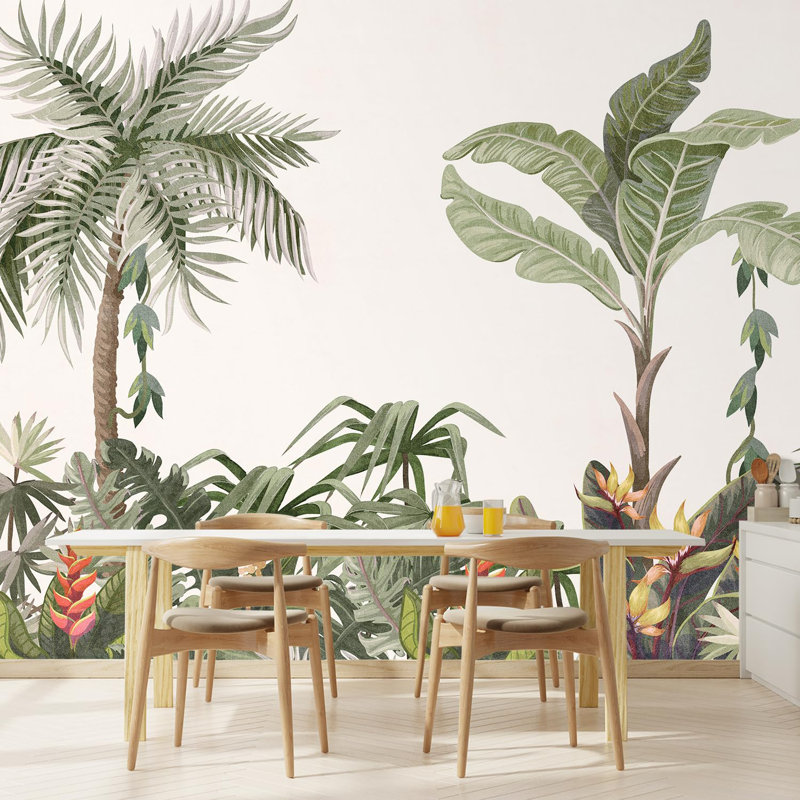 Bordure florale pelez et collez, L 120 po x l 192 po