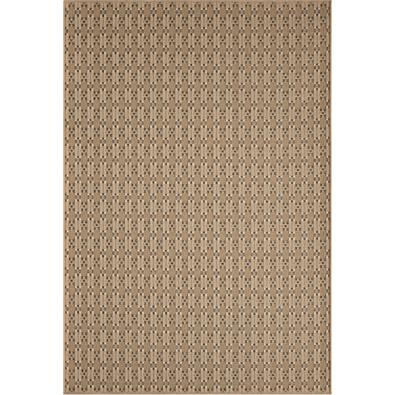 Abani Rugs Magdaleno PAT100A Outdoor Cream Beige Seamless Area Rug, Rectangle 5'2" x 7'7"
