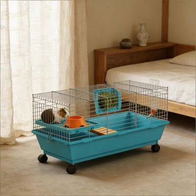 Cage à lapin mobile, cage pour petits animaux