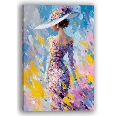 Purple Blossom Grace Wrapped Canvas Wall Art