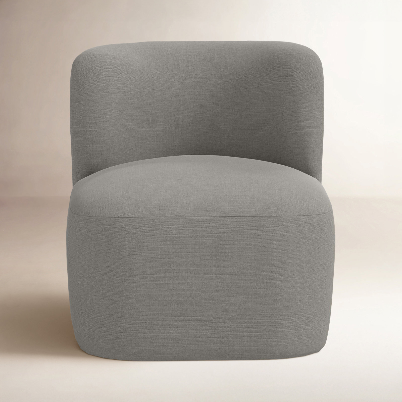 Mariza Cotton Swivel Lounge Chair, Classic Grey Linen