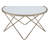 1Pc Coffee Table Round Frosted Glass Top-409111303