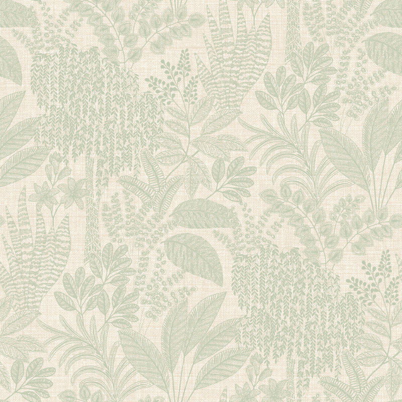 Papier peint texturé non tissé Plaster Botanical Oasis Pi., Vert