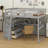 Multifunction Wooden Loft Bed With Desk And Shelves,Two Built-In Drawers-178762406-178762404