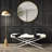 Modern Stainless Steel Cowhide Rectangular Bench-832945784-832945785