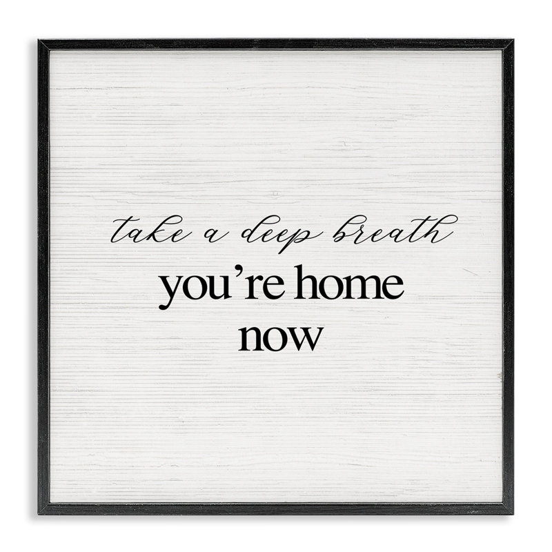Home Now, phrase minimale, estampe numérique par Daphne Polselli, Giclée encadrée noir minuit, H 12 po x l 12 po