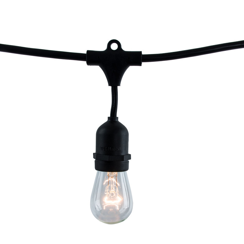 Kantrell 48-ft Outdoor 15 - Bulb Standard String Light (End to End Connectable), Incandescent