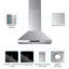 Hotte de cuisine murale VIKIO 36 po 600 CFM convertible avec contrôle des mouvements-120785900
