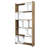 Modern Wall-Mounted Bookshelf, White & Walnut, 31.5 x 67.0 x 8.7 inches | 100% Melamine Coated Particle Board, Thickness: 0.7 inches | Stylish Design with Numerous Shelves, Perfect for Home & Office Spaces-794116144