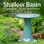 Rennes Glazed Ceramic Bird Bath - Turquoise