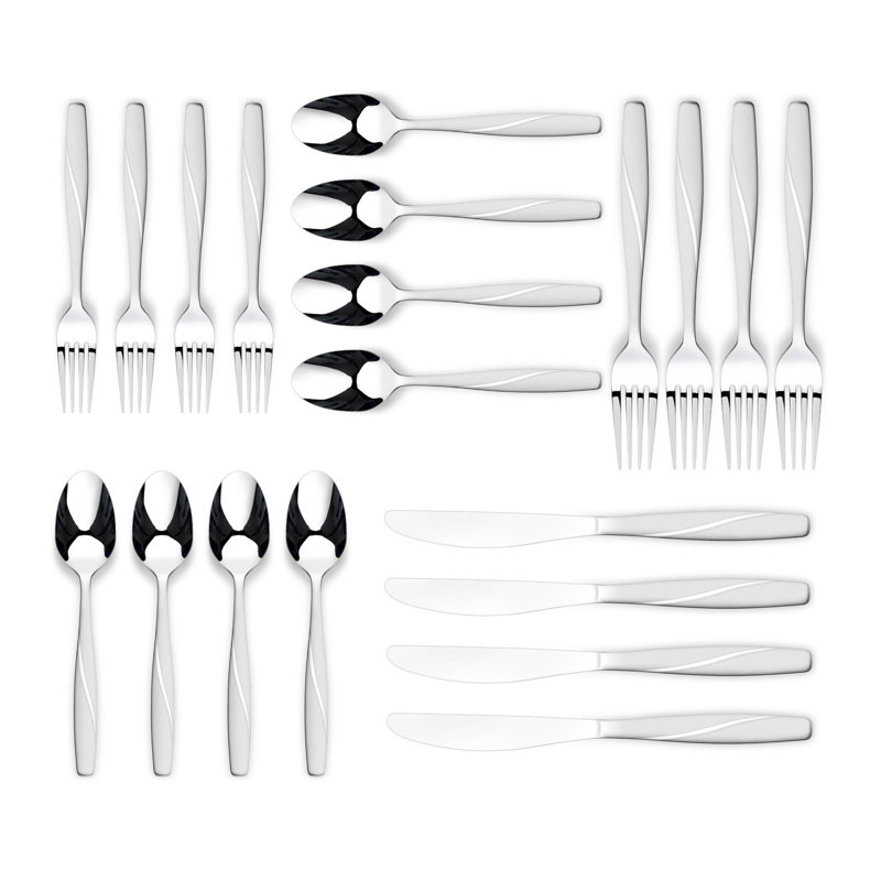 DARIUS Sand Finish 20 Pieces Flatware Set