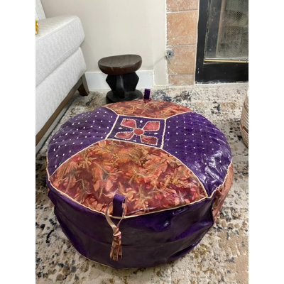Leather Pouf