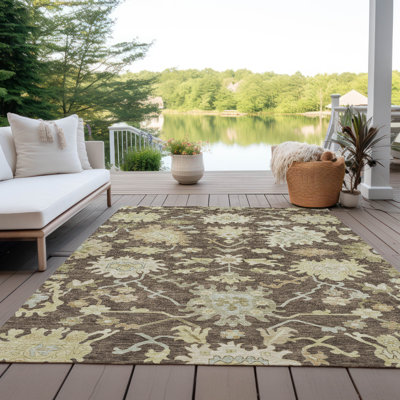 Tapis d'intérieur / extérieur brun Louis 