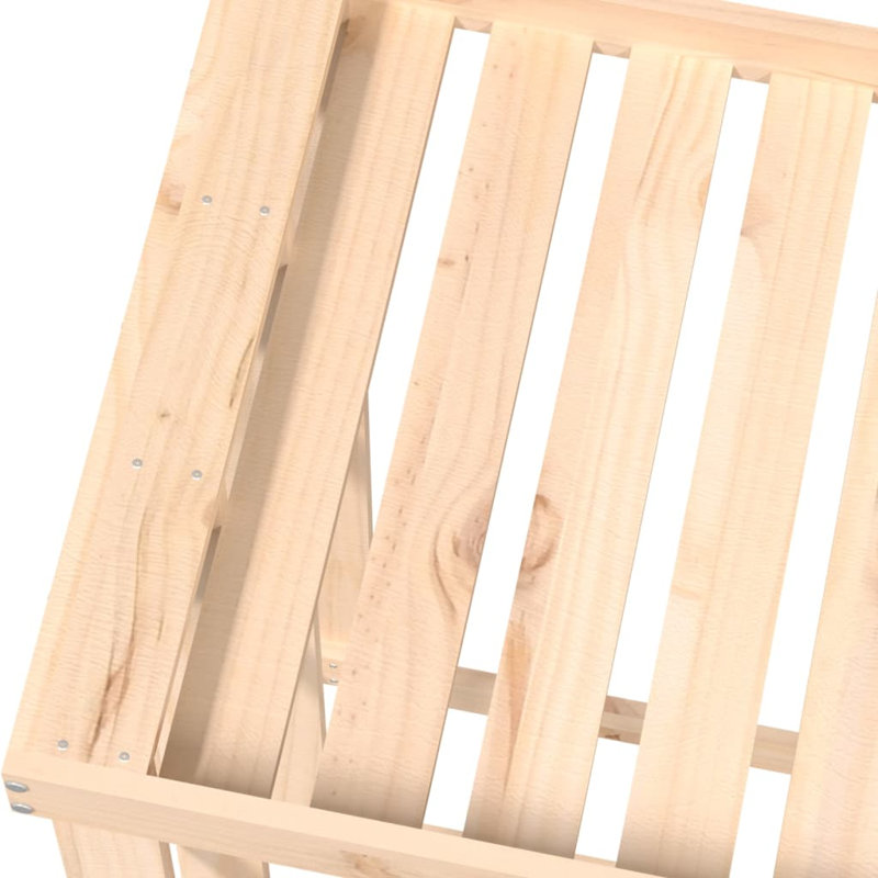 108cm W Solid Wood Log Rack, Beige