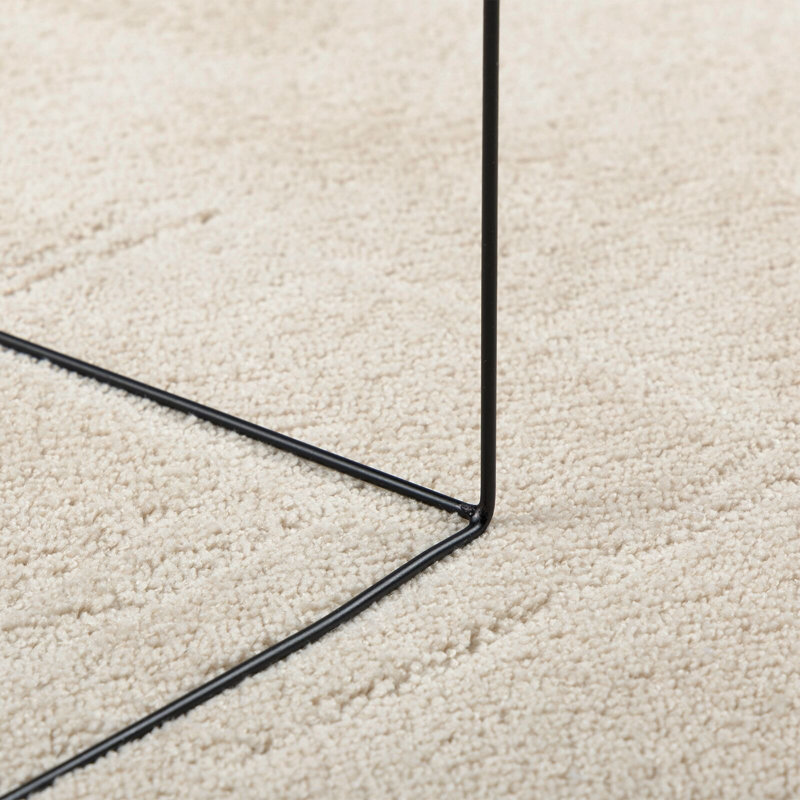 Rugs Beige Accent Rug Minimalist, Oval 120 x 170 cm, Polypropylene Plastic