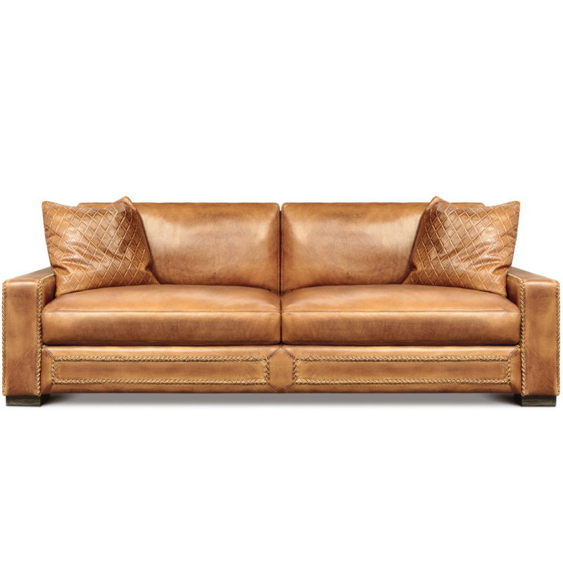 Downtown Cowboy Leather Sofa, Mustang (Maestro Artisano), Espresso