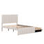 Lit plateforme tapissier avec lit gigogne et 3 tiroirs-2138565782