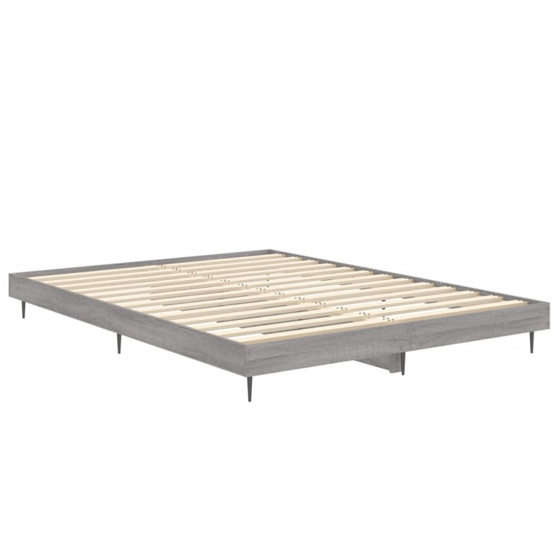 Loginov Bed Frame, 120 x 190cm, Grey Sonoma