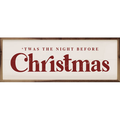 Twas la nuit avant Noël - rouge et blanc