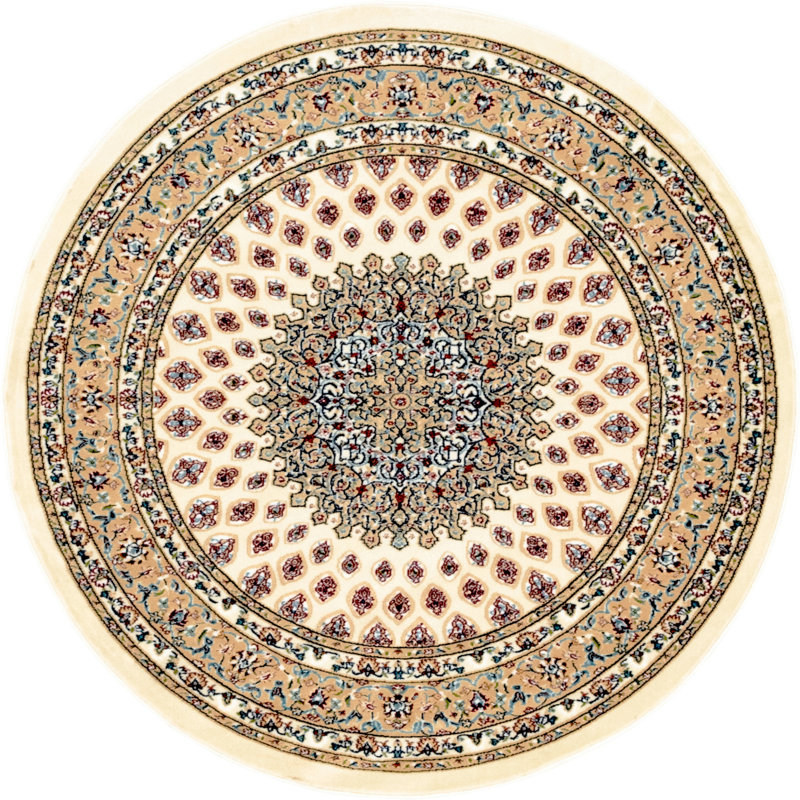 Jackson Floral Indoor Rug, Round 5'3"