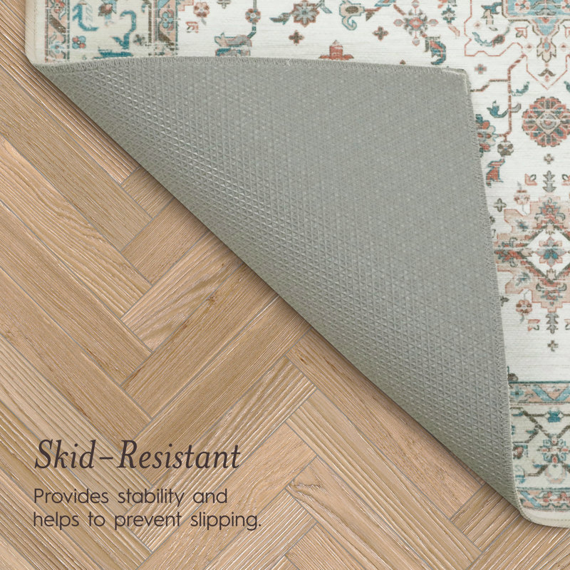 Laura Ashley Aure Machine Washable Imagine Printed Chenille Rugs 1-Piece, Rectangle 8' x 10', Gray