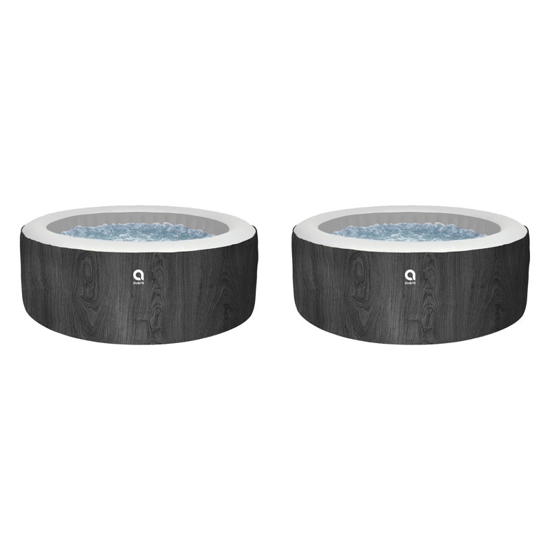 JLeisure 120 Volt Vinyl Round Inflatable Hot Tub in Black