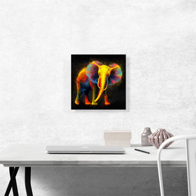 Éléphant d'Afrique asiatique - impression sur toile tendue