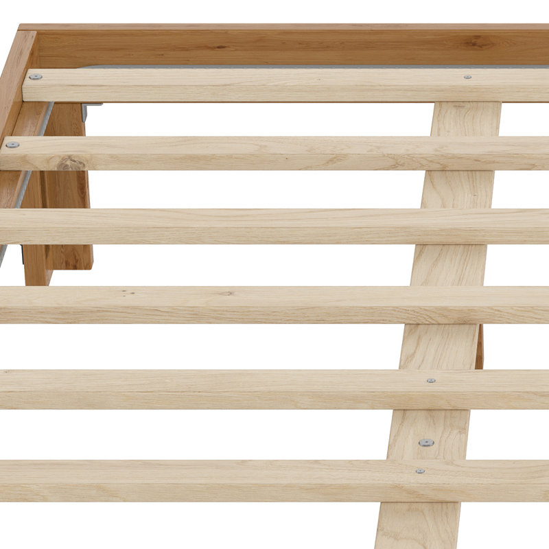 Modern style bed frame with charging ends and adjustable LED lights for bedrooms