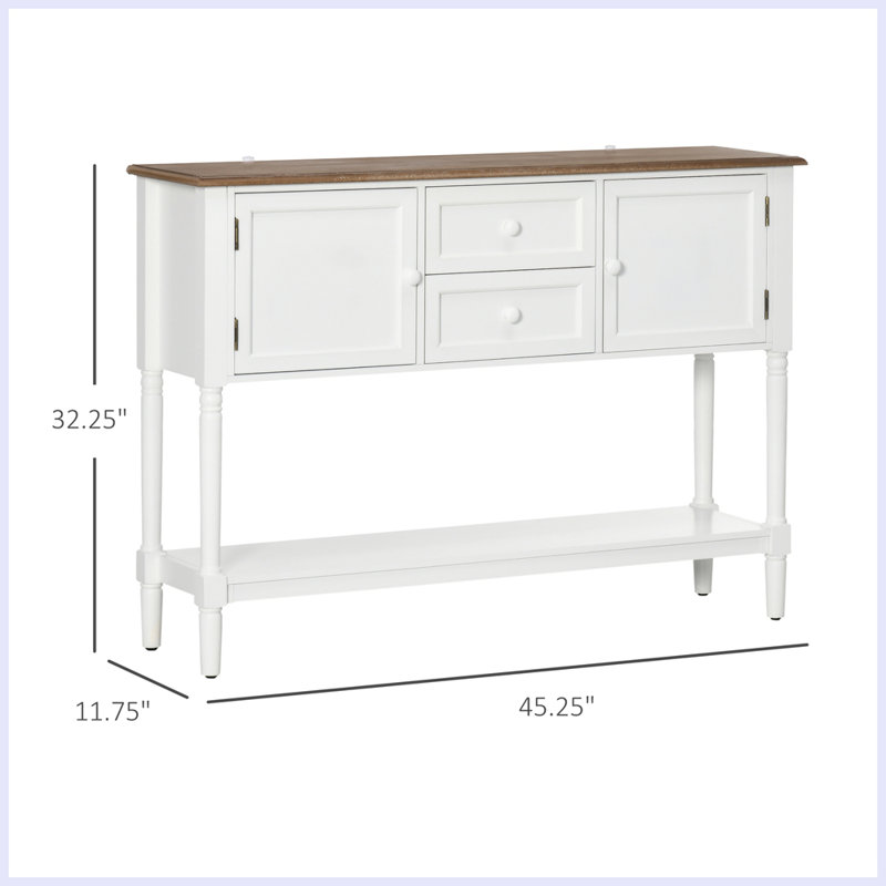 45.25'' Solid Wood Top Console Table