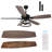 52'' 5-Blade Modern Caged Farmhouse Ceiling Fan Large Room Ceiling Fan with Light and Remote 