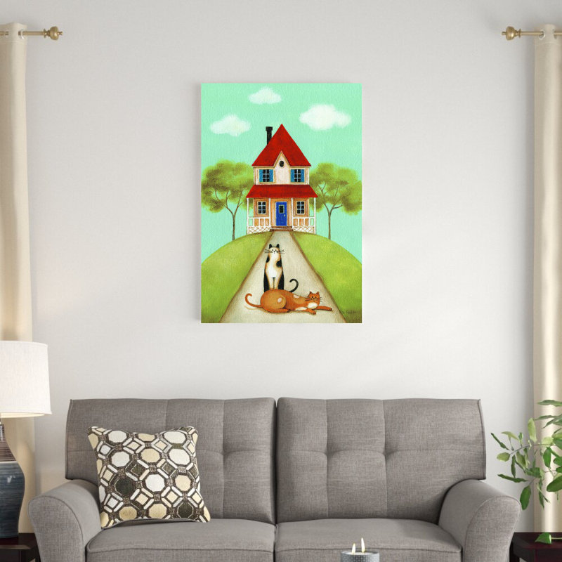 «My Home V» par Lisa Audit - art textuel sur toile tendue, H 36 po x l 24 po x P 1,25 po