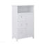 Armoire de rangement pour salle de bain avec 3 tiroirs et 1 porte - blanc