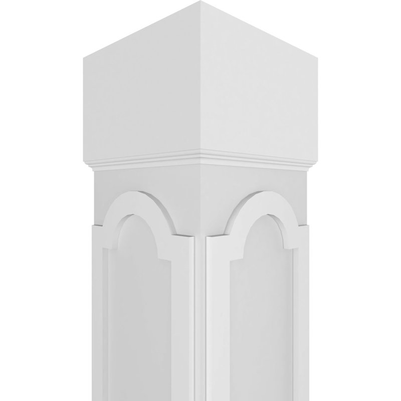 Colonne de charpente carrée non effilée Craftsman Classic avec base standard et base standard