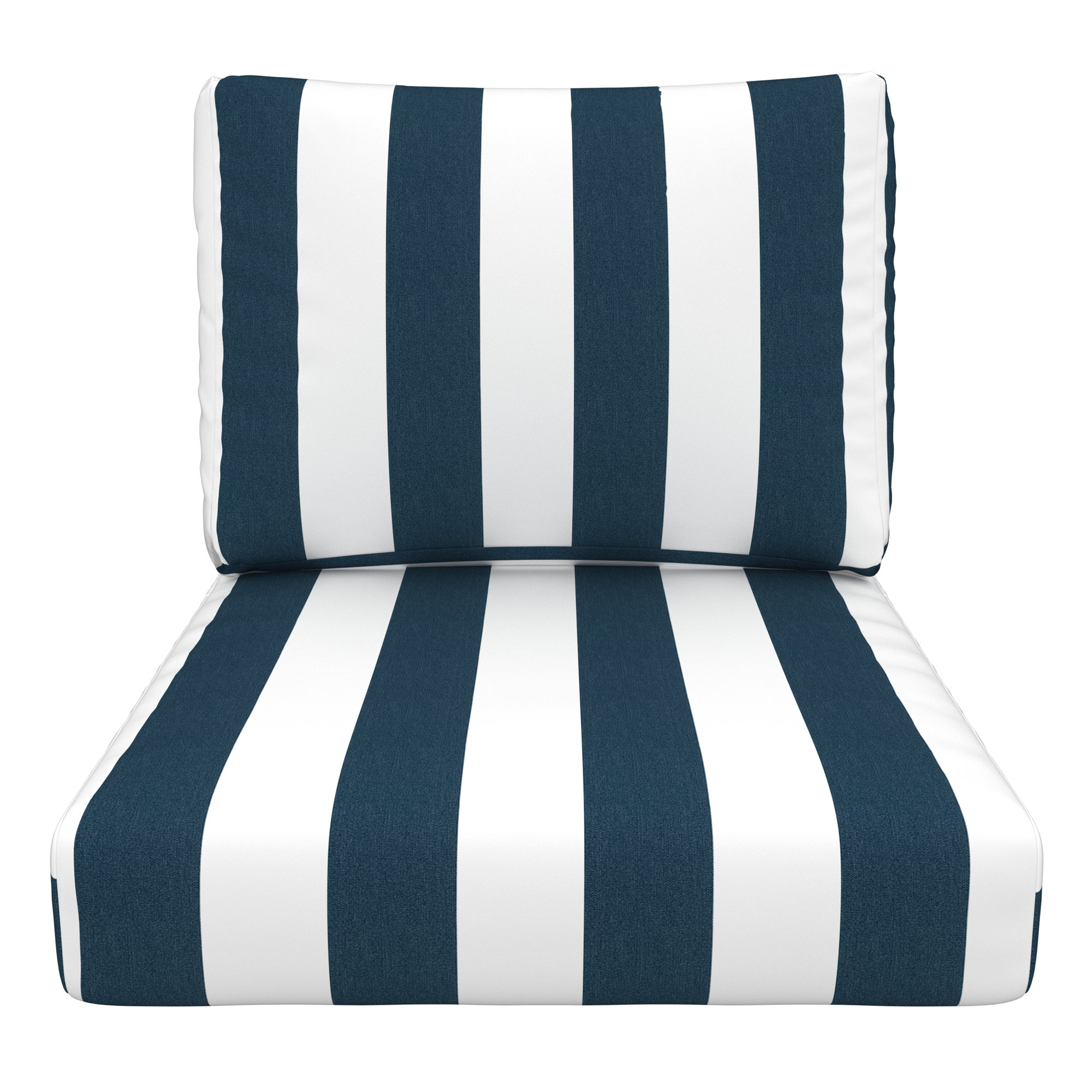 Amala Indoor/Outdoor Sunbrella® Cushion, Sunbrella Refuge Indigo, 24" W x 5" D