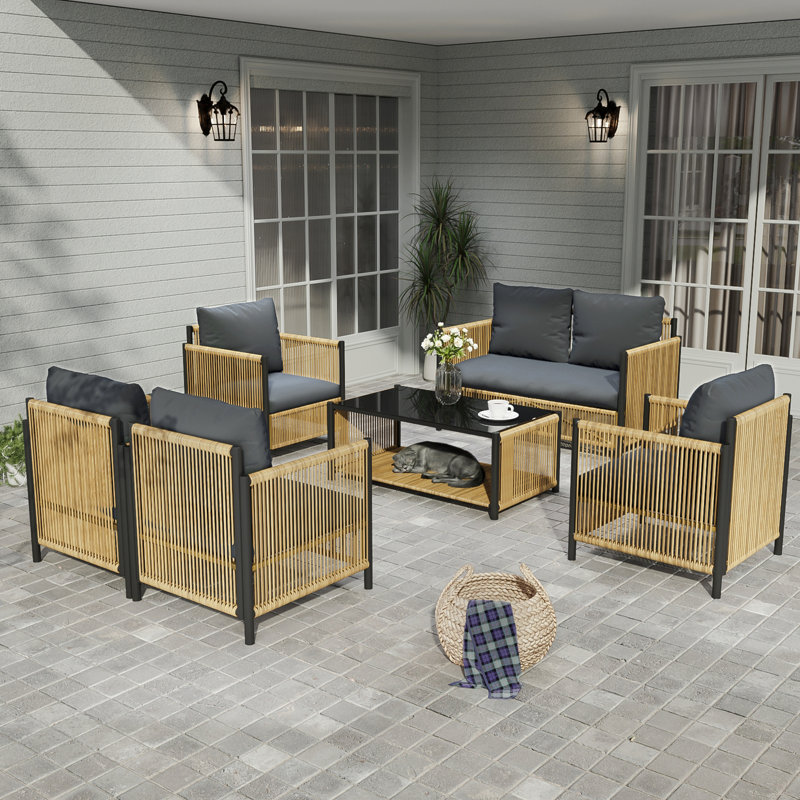 Comming Patio PE Wicker Sofa Set