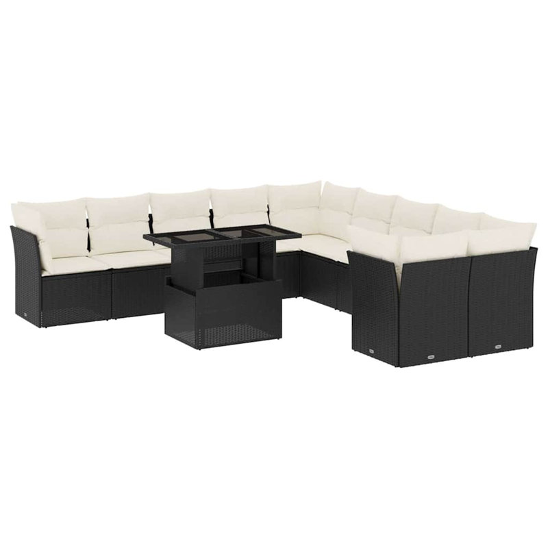 Grand canapé modulaire en rotin PE Vidaxl