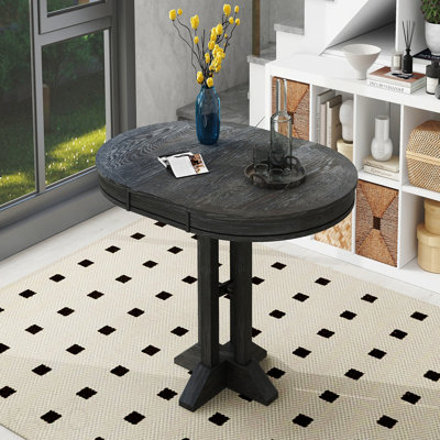 Farmhouse Extendable Dining Table Round Dining Table