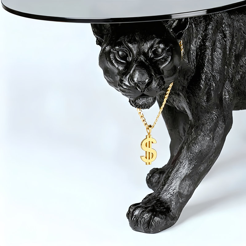 Table basse Panther Sculpture, Noir