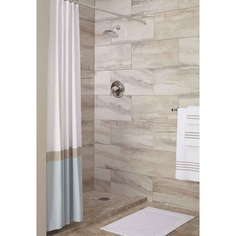 Robinet de douche thermostatique avec inverseur Fluent, Chrome poli