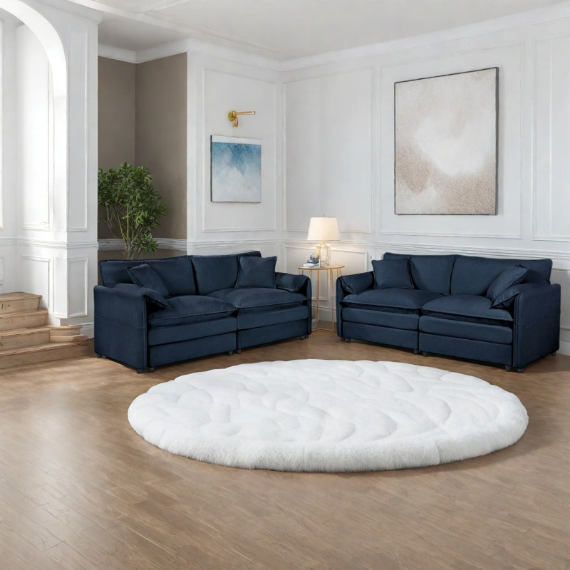 Canapés profonds spacieux, style moderne chenille haut de gamme, idéal pour le salon